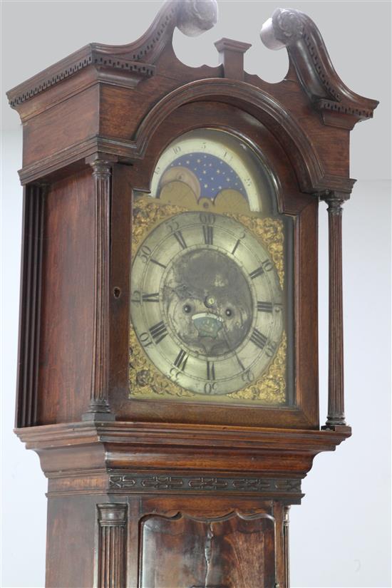 William Taylor of Whitehaven. A George III mahogany eight day longcase clock, H.7ft 7in.